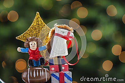 Beautiful and colorful holiday nutcracker ornament decoration Stock Photo