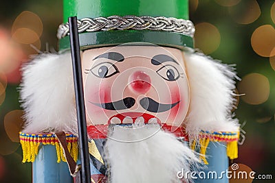 Beautiful and colorful holiday nutcracker ornament decoration Stock Photo