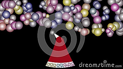 Beautiful and colorful new design kristmas and black background Stock Photo