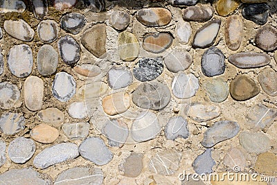 Colorful stones in the wall Stock Photo