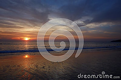 Beautiful colorful sunset. sunset beach Stock Photo