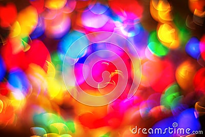 Beautiful colorful abstract background with christmas lights in boken. Amazing holiday texture for design Stock Photo