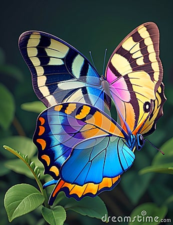 Beautiful colorfull butterfly Stock Photo