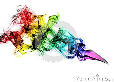 Beautiful coloured smoke Stock Photo