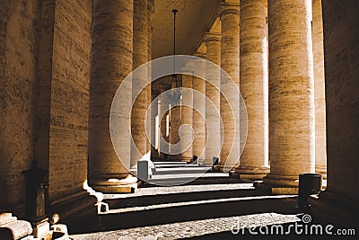 beautiful columns with shadow Stock Photo