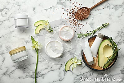 Beautiful composition with cosmetics Stock Photo
