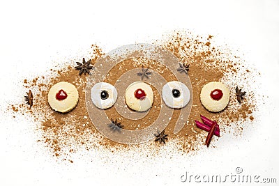 A beautiful cookies composition Stock Photo