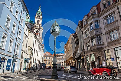 Beautiful corner at the old town of Prague in a beautiful early spring day Editorial Stock Photo