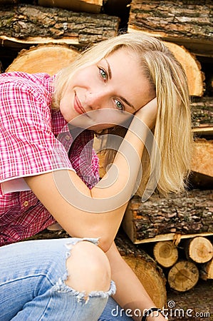 Beautiful country girl Stock Photo