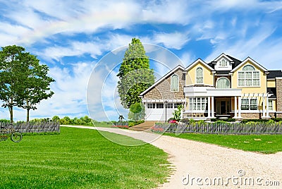 Beautiful country house Stock Photo