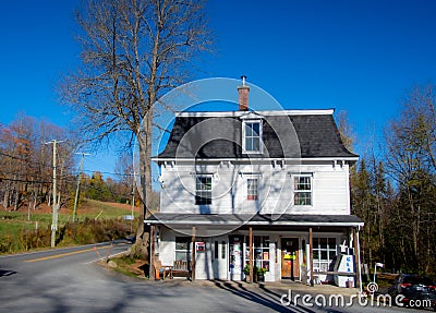 Beautiful country store in autumn Editorial Stock Photo