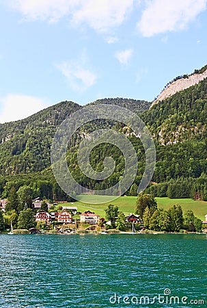 The beautiful countryside around Lake Wolfgang Stock Photo