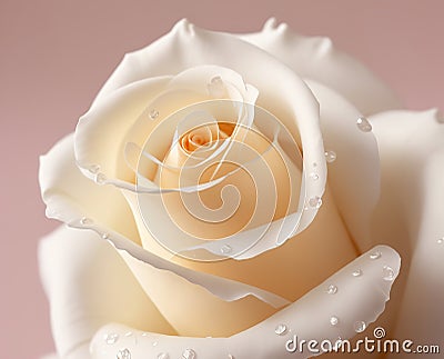 Beautiful Cream Rose close-up Stock Photo