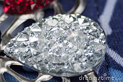 Beautiful crystal glass brooch Stock Photo