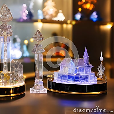 crystal objects in a shop Stock Photo