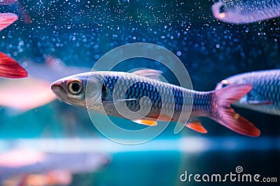 Beautiful cute fish in the zoo aquarium Stock Photo