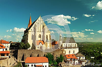 Beautiful czech tourist town Stock Photo