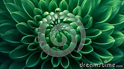 Beautiful Dahlia turquoise green teal flower, blurred background. Abstract nature background concept, copy space Stock Photo