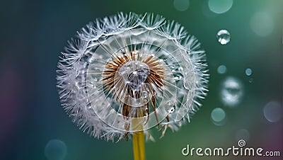 Beautiful dandelion close-up springtime transparent Stock Photo