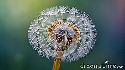 Beautiful dandelion close-up springtime transparent delicate fragility Stock Photo