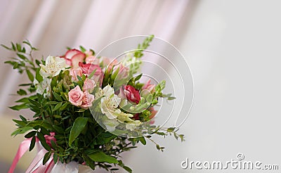 Beautiful decorative bouquet of roses Stock Photo