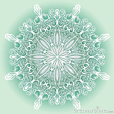 Beautiful Decorative Snowflake Vector Illustration