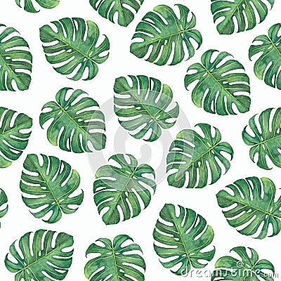 Beautiful decorative watercolor seamless pattern on white background.For design and decoration, for the production of paper and te Stock Photo