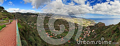 Coastline Madeira panorama view Editorial Stock Photo