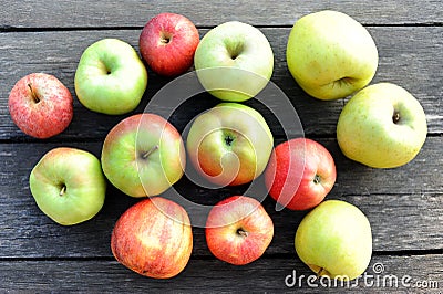 Beautiful delicious organic apples Stock Photo