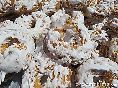 Beautiful and delicious donuts typical of Spain with a pleasant flavor Stock Photo