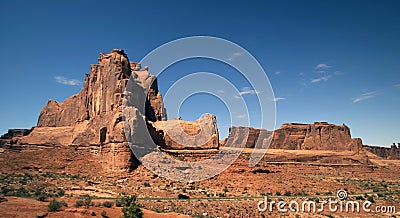 Beautiful Desert Landscape and rock Formations Stock Photo