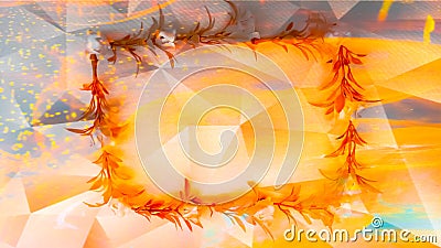 Beautiful Designed Background And Flower Tendril Abstract Illustration Image. Stock Photo