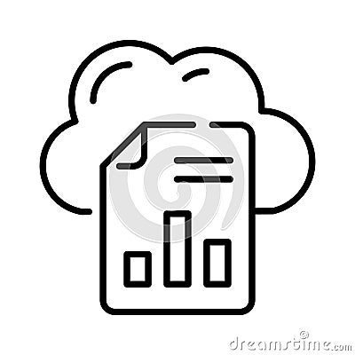 Beautiful designed vector of cloud report in modern style, easy to use icon Vector Illustration