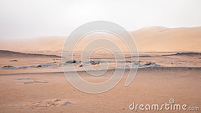A beautiful, desolate scene at Skeleton Coast, Namibia. Stock Photo