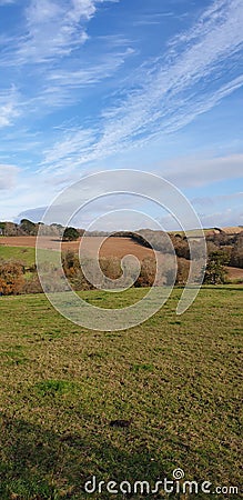 Beautiful devon countryside in the UK Stock Photo