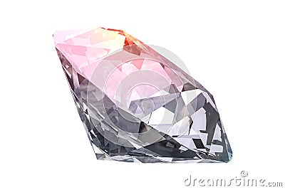 Beautiful diamond jewel on white background Cartoon Illustration
