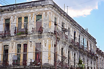 Beautiful Dilapidation in Havana, Cuba Stock Photo