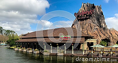 RainForest Cafe, Disney Springs, Orlando, Florida Editorial Stock Photo