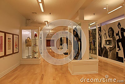 Beautiful displays that cover the history of dance, National Dance Museum,Saratoga,New York,2016 Editorial Stock Photo