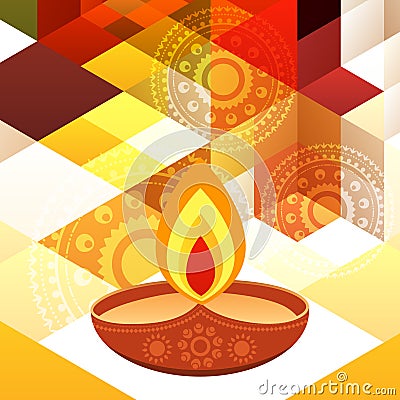 Beautiful diwali background Vector Illustration