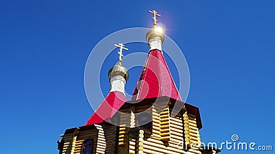 Beautiful domes of the temple. Stock Photo