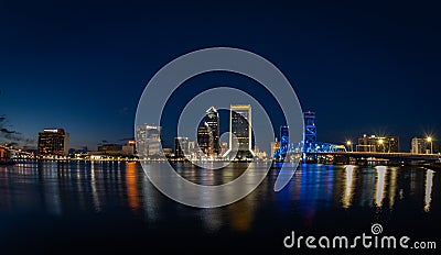 Beautiful Downtown Jacksonville Florida Editorial Stock Photo
