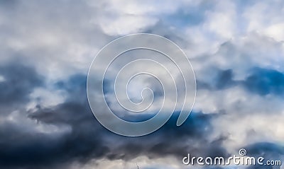 Beautiful dramatic and dark cloud formations right before an upcoming storm Stock Photo