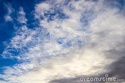 Beautiful dramatic and dark cloud formations right before an upcoming storm Stock Photo