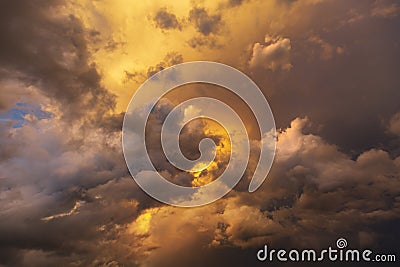 Beautiful dramatic sunset in central Florida Stock Photo