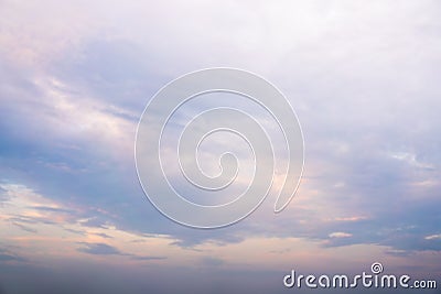 Beautiful dramtic cloudy sky sunset background Stock Photo