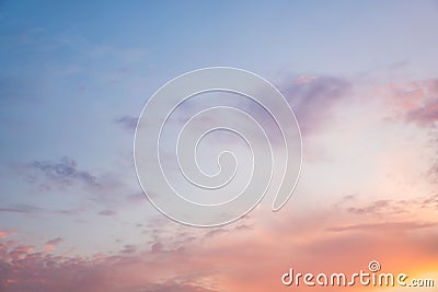 Beautiful dramtic cloudy sky sunset background Stock Photo