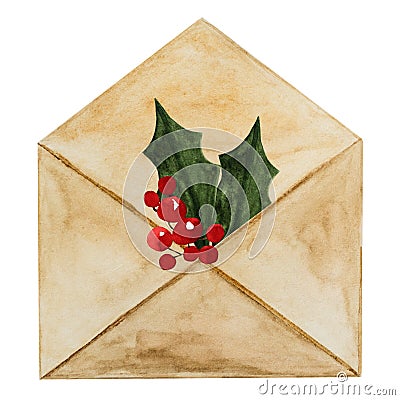 Beautiful drawing of a mail envelope. Close-up Stock Photo