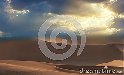 Beautiful dunes and dramatic skyin the Namib desert Stock Photo