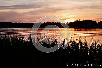 Beautiful early morning mood at Buzzards Bay. Onset, Massachusetts, USA. Stock Photo